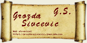 Grozda Sivčević vizit kartica